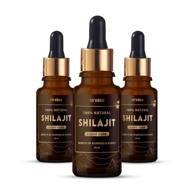 Nirvasa Shilajit Liquid (Pack of 3 x 30 ml) 1's - Sexual Care
