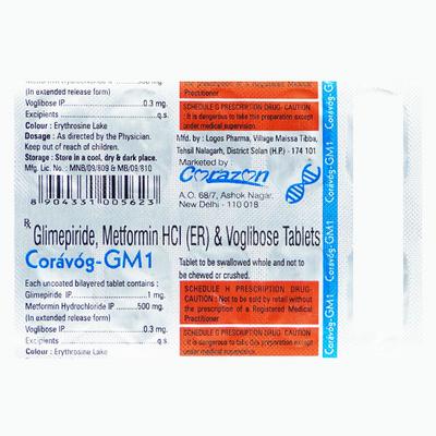 CORAVOG GM 1 Tablet 10's - Diabetes-Ant