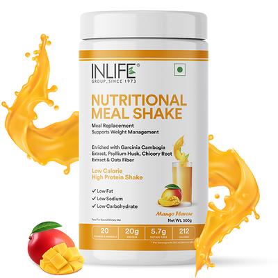 Inlife Nutritional Meal Shake Powder - Mango Flavour 500 gm - Weight Loss