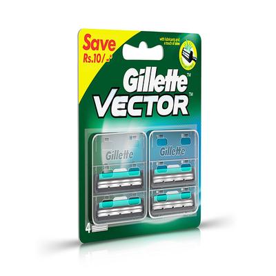 Gillette Vector+ Cartridges 4's - Razors &amp; Cartridges