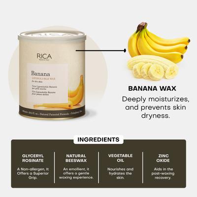 Rica Liposoluble Wax - Banana 800 ml - Shaving & Hair Removal