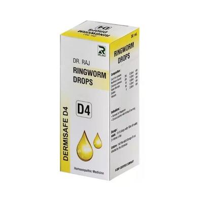 Dr.Raj Dermisafe D4 Ringworm Drops 30 ml - Homeopathic Drops