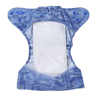 Bumberry Reusable Diaper Cover with 1 Natural Bamboo Cotton Insert - Jeans - Diapers & Wipes