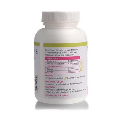 Kapiva Spirulina + Nutrition Capsules 60's - Speciality Medicines
