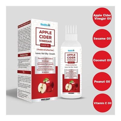 Healthvit Apple Cider Vinegar Hair Oil 100 ml - Hair Oils