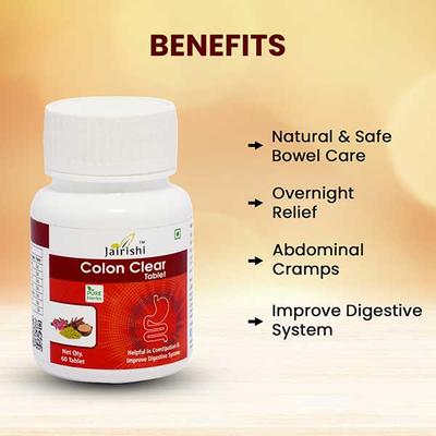 Jairishi Colon Clear Tablet 60's - Speciality Medicines