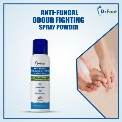 Dr Foot Anti-Fungal Odour Fighting Spray Powder 130 ml - Foot Creams & Lotions