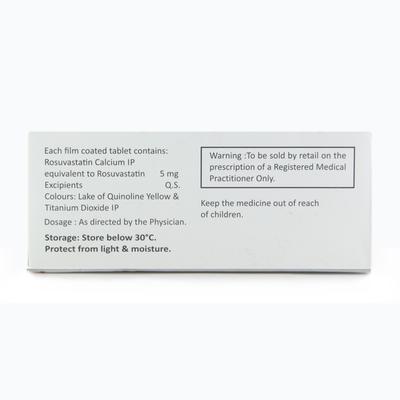 Rosuless 5mg Tablet 10'S - High Cholesterol-Dys