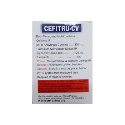 CEFITRU CV Tablet 6's - Bacterial Infections-Cep