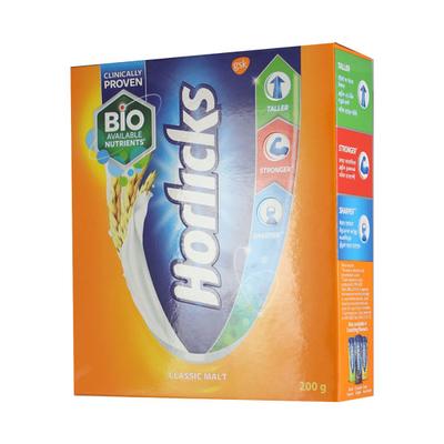 Horlicks Health Drink Powder Classic Malt 200 gm (Refill Pack) - Kids Nutrition
