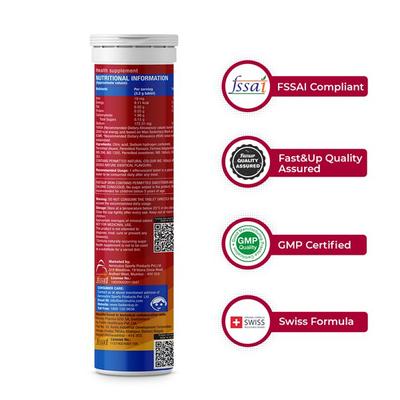 Fast&Up Iron Effervescent Tablet - Orange Flavour 20's - Calcium And Minerals