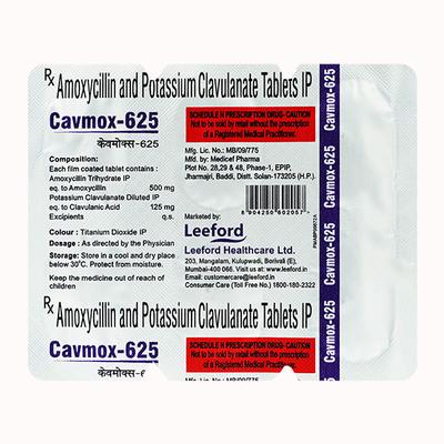 Cavmox 625mg Tablet 6'S - Bacterial Infections-Pen