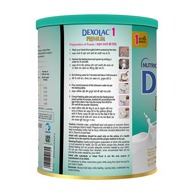 Dexolac Premium Stage 1 (Upto 6 Months) Powder 500 gm (Tin) - Baby And Infant Supplements