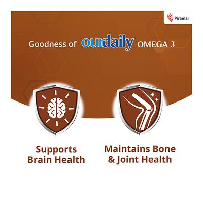 OurDaily Omega 3 Soft Gelatin Capsule 60's - Omega Fish Oil Fatty Acids