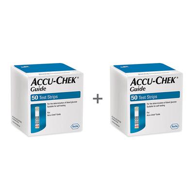 Accu-Chek Guide Test Strips (Pack of 2 x 50's) - Blood Glucose Monitors/Strips