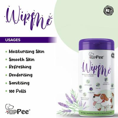 PupPee Wipe Me Pet Wipes 100's - Pet Grooming