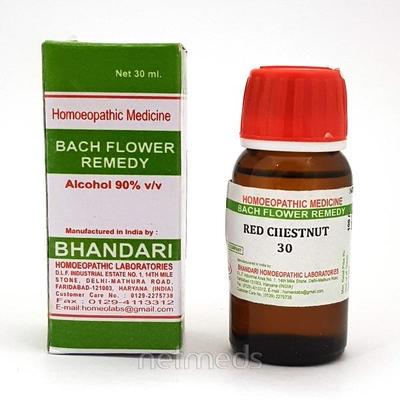 Bhandari Bach Flower Red Chestnut 30 Liquid 30 ml - Dilutions