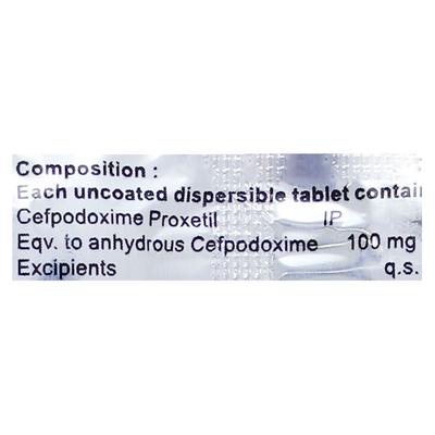 PODOCEF 100 DT Tablet 10's - Bacterial Infections-Cep