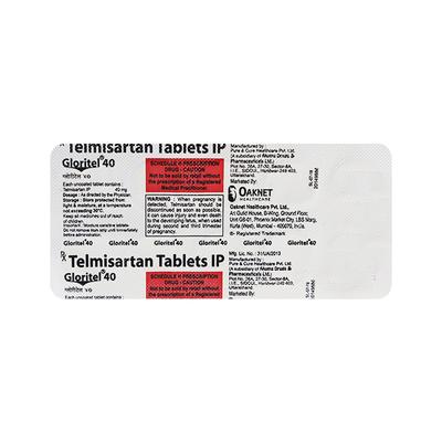 Gloritel 40mg Tablet 10'S - Hypertension-Ang
