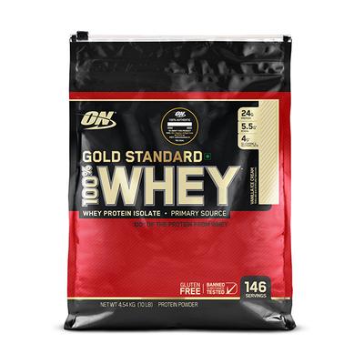 Optimum Nutrition (ON) 100% Whey Gold Standard Powder - Vanilla Ice Cream 10 lb - Whey Proteins