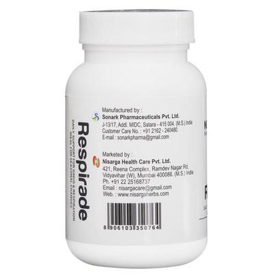 NisargaHerbs Respirade Tablet 60's - Speciality Medicines