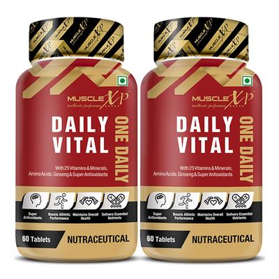 MuscleXP Men Daily Vital Sports Tablet (Pack of 2 x 60's) - Multi-Vitamins
