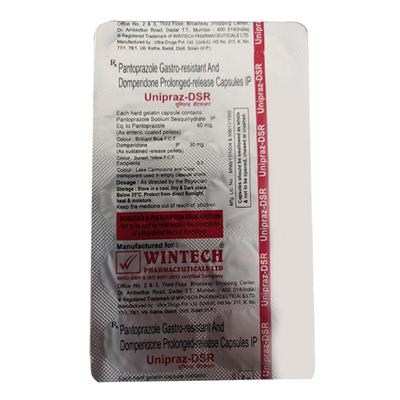 UNIPRAZ DSR Capsule 10's - Ulcer/Reflux/Flatulence-Aaa