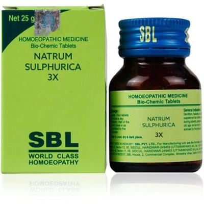 SBL Natrum Sulphuricum 3X Tablet 450 gm - Bio-Chemic
