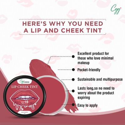 CGG Cosmetics Lip & Cheek Tint Balm SPF 15 - Bold School (130) 7 gm - Lip Balms