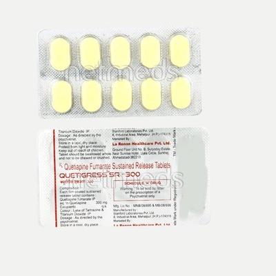 Quetigress SR 300mg Tablet 10'S - Schizophrenia-Aps