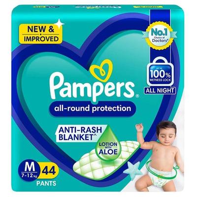 Pampers All Round Protection Baby Diaper Pants (Super Saver) (M) 44's - Diapers & Wipes