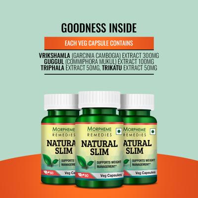 Morpheme Remedies NaturalSlim (Garcinia) 500mg Extract 60's - Herbal Dietary Supplement