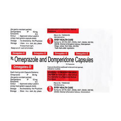 Omegates D 10mg Capsule 10'S - Ulcer/Reflux/Flatulence-Aaa