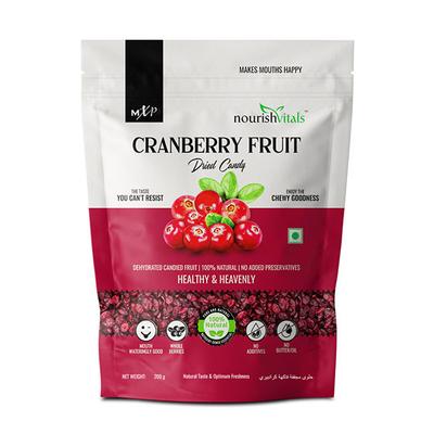 NourishVitals Cranberry Fruit Dried Candy 200 gm - Nutritional Bars