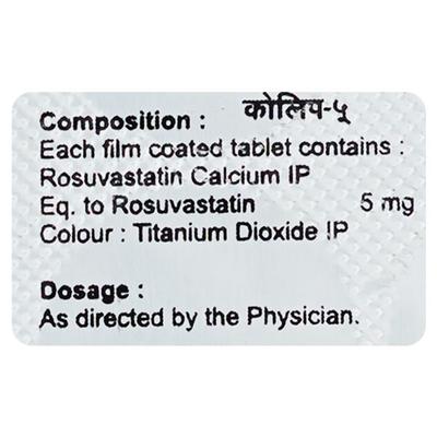 CHOLIP 5 Tablet 10's - High Cholesterol-Dys