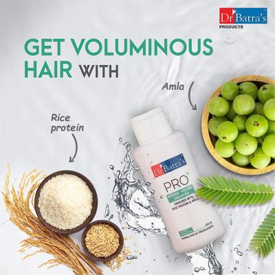 Dr Batra's PRO+ Intense Volume Shampoo 500 ml + Hair Vitalizing Serum 125 ml + Conditioner 100 ml - Hair Treatment