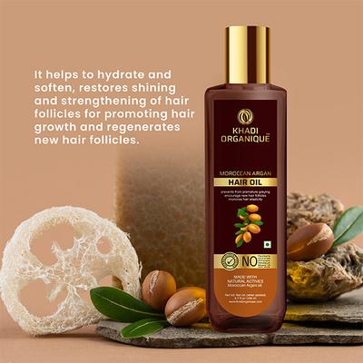 Khadi Organique Hair Oil - Moroccan Argan 200 ml - Personal Care (Ayush)
