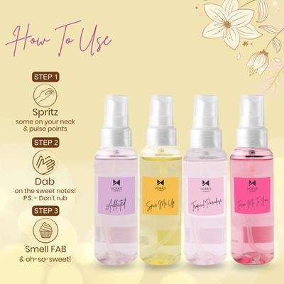 Moraze Body Mist Spray - For Men & Women (Pack of 4 x 50 ml) 1's - Body Mist/Spray