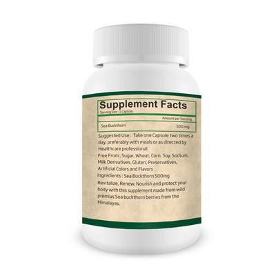 Bhumija Lifesciences Sea Buckthorn 500 mg Capsule (Pack of 5 x 60's) - Speciality Medicines
