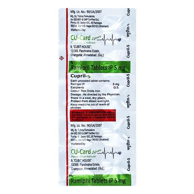 CUPRIL 5 Tablet 10's - Hypertension-ACE