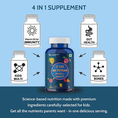 CF Novasules Kids Multivitamins, Prebiotics and Superfood Vegetarian Gummies 60's - Multi-Vitamins