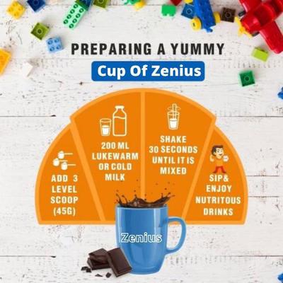 Zenius Kids Energy & Growth Powder - Chocolate 500 gm - Speciality Medicines
