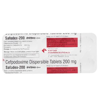 SAFODEX 200mg Dispersible tablet 10's - Bacterial Infections-Cep
