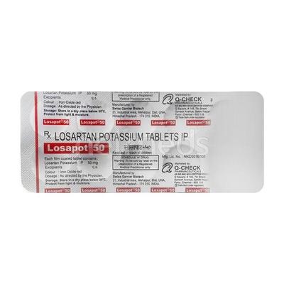 Losapot 50mg Tablet 10'S - Hypertension-Ang