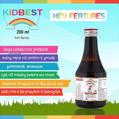 HealthBest Kidbest Haematinic Syrup 200 ml - General Health