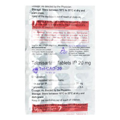 TELCAD 20 Tablet 15's (N) - Hypertension-Ang