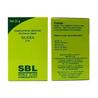 SBL Silicea 30X Tablet 25 gm - Triturations (Homeo Tablets)