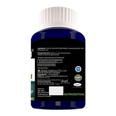 Alvizia Omega 3 Fish Oil 1000 mg Softgel Capsule 60's - Omega Fish Oil Fatty Acids