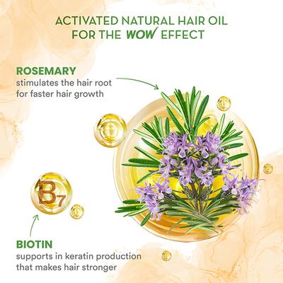 WOW Skin Science Rosemary with Biotin Hair Growth Oil 200 ml - Hair Oils