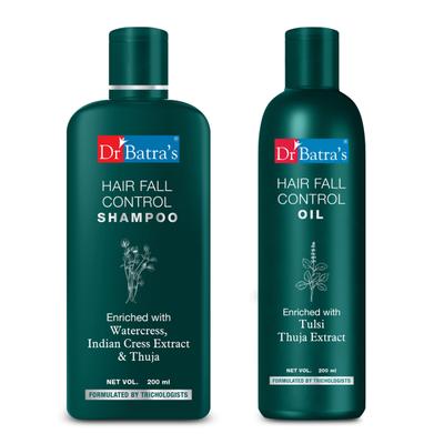 Dr Batra's Hair Fall Control Shampoo 200 ml + Hair Fall Control Oil 200 ml - Hair Treatment